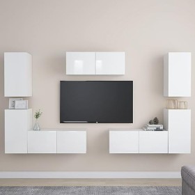 VEEKI Meuble TV, Meuble TV Suspendu, Meuble, Meuble TV avec Rangement，Meuble Industriel, Convient pour Salon ou Chambre, Ense