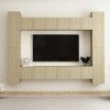 Meuble TV, Meuble TV Suspendu, Meuble TV Blanc, Meuble TV Industriel, Meubles de Salon, Salon, Chambre, Cadre en Acier, vidaX