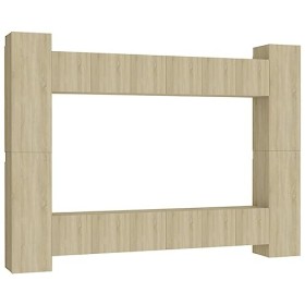 Meuble TV, Meuble TV Suspendu, Meuble TV Blanc, Meuble TV Industriel, Meubles de Salon, Salon, Chambre, Cadre en Acier, vidaX