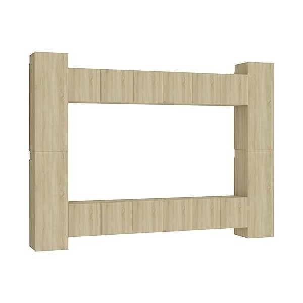 Meuble TV, Meuble TV Suspendu, Meuble TV Blanc, Meuble TV Industriel, Meubles de Salon, Salon, Chambre, Cadre en Acier, vidaX