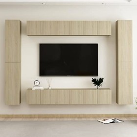 Meuble TV, Meuble TV Suspendu, Meuble TV Blanc, Meuble TV Industriel, Meubles de Salon, Salon, Chambre, Cadre en Acier, vidaX