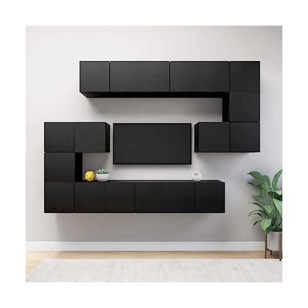 Meuble TV, Meuble TV Suspendu, Meuble TV Blanc, Meuble TV Industriel, Meubles de Salon, Salon, Chambre, Cadre en Acier, vidaX