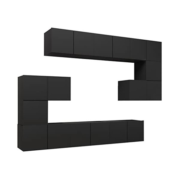 Meuble TV, Meuble TV Suspendu, Meuble TV Blanc, Meuble TV Industriel, Meubles de Salon, Salon, Chambre, Cadre en Acier, vidaX