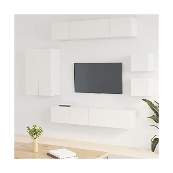 VEEKI Meuble TV, Meuble TV Suspendu, Meuble TV Industriel, Meuble TV Bois, Meuble Chambre, Convient pour Salon ou Chambre, En