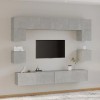 VEEKI Meuble TV, Meuble TV Suspendu, Meuble TV Industriel, Meuble TV Bois, Meuble Chambre, Convient pour Salon ou Chambre, En