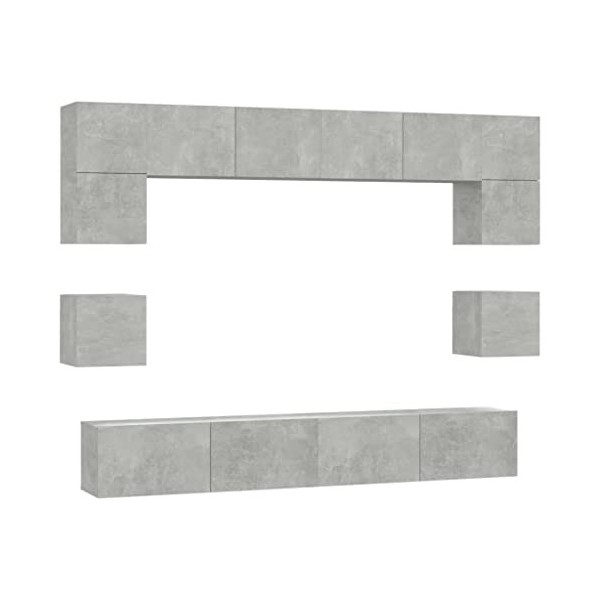 VEEKI Meuble TV, Meuble TV Suspendu, Meuble TV Industriel, Meuble TV Bois, Meuble Chambre, Convient pour Salon ou Chambre, En