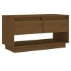 Meuble TV Marron Miel 74x34x40 cm Bois de pin Massif - Meuble télé, Meuble TV Industriel, Meuble Chambre, Convient pour Salon