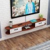 StrOux Meuble TV Flottant Meuble TV Mural, Console TV Suspendue, Meuble TV Flottant Meuble de Rangement Multimédia en Bois po