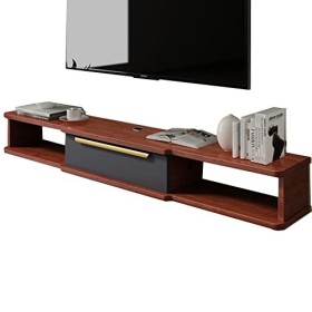 JUNNIU Meuble TV Mural Meuble TV Flottant, Meuble TV Mural, Console Média De Centre De Divertissement pour Salon, Étagère De 