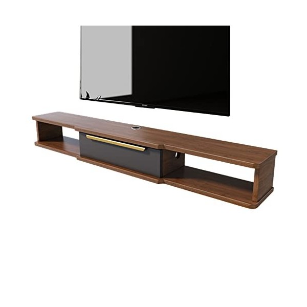 JUNNIU Meuble TV Mural Meuble TV Flottant, Meuble TV Mural, Console Média De Centre De Divertissement pour Salon, Étagère De 