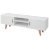 xingshuoonline Meuble pour TV de Haute Brillance MDF 150&nbsp;x 46,5&nbsp;x 48,5&nbsp;cm Blanc Meuble TV Taille de la Porte : 50&nbsp;x 30&nbsp;m Lon