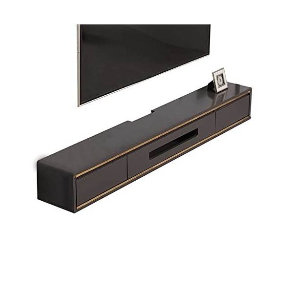 Meuble TV Mural Console Meuble TV Flottant, Meuble TV Mural 47,2 Pouces Étagère De Rangement Multimédia, pour Décodeurs Câble