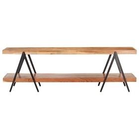 Meuble TV en bois dacacia massif 160 x 40 x 50 cm