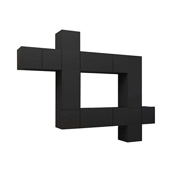 VEEKI Meuble TV, Meuble TV Suspendu, Meuble TV Blanc, Meuble TV Industriel, Meubles de Salon, Salon, Chambre, Cadre en Acier,