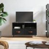 Meuble TV Noir 80x36x50 cm Bois dingénierie - Banc TV, Meuble TV Suspendu, Convient pour Salon ou Chambre