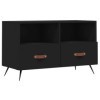 Meuble TV Noir 80x36x50 cm Bois dingénierie - Banc TV, Meuble TV Suspendu, Convient pour Salon ou Chambre