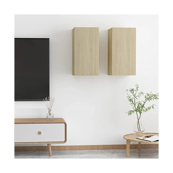 Meuble TV,Meuble TV Bas Table TV Support de Télévision en Bois pour Salon Chambre Salle à Manger,Support pour Téléviseur Jusq