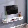 JUNNIU Meuble TV Mural Meuble TV Flottant,120/150Cm Étagère Murale TV Étagère Média Flottante Unité Console TV Meuble TV Mura