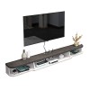 JUNNIU Meuble TV, Lowboard TV, Étagères Flottantes, Console TV Flottante, Meuble TV 47,2/62,9 Pouces, pour Boîtes De Câbles R