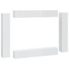 Camerina Ensemble de Meubles TV 8 pcs Blanc Brillant Bois dingénierie,Meuble TV,Table TV,Ensemble Meuble TV