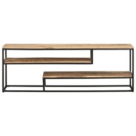 Home Hardware Businese Meuble TV en bois de manguier brut 130 x 30 x 45 cm
