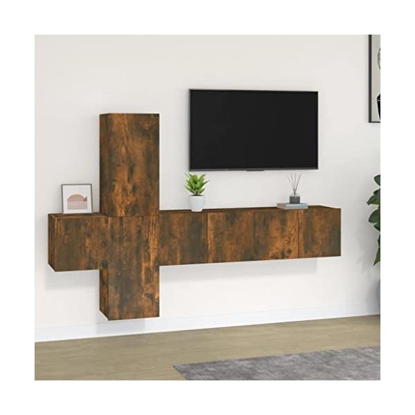 DCRAF Centres de divertissement et meubles TV, 5 pièces en chêne fumé