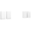 Centres de divertissement et meubles TV, meubles TV 4 pièces blanc brillant 30,5 x 30 x 60 cm en bois dingénierie