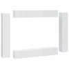 heybb Ensemble de Meubles TV 8 pcs Blanc Brillant Bois dingénierie,Meuble TV,Table TV,Ensemble Meuble TV