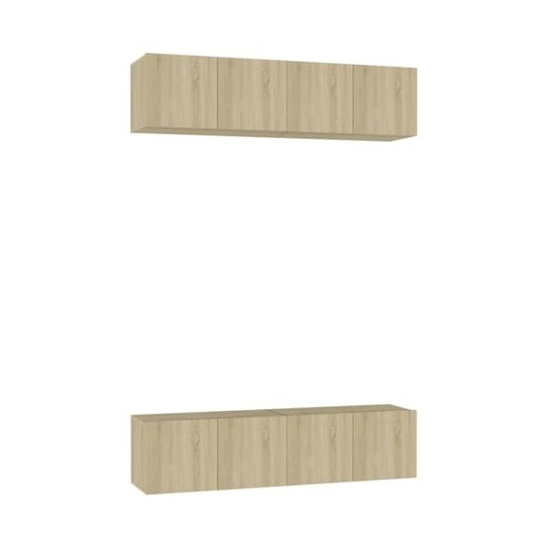 DIGBYS Meuble TV 4 pièces Chêne Sonoma 60 x 30 x 30 cm Bois dingénierie