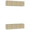 DIGBYS Meuble TV 4 pièces Chêne Sonoma 60 x 30 x 30 cm Bois dingénierie