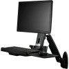 StarTech.com Support de bureau debout mural pour écran à fixation VESA jusquà 24" et 8 kg - Bras articulé pour moniteur WAL