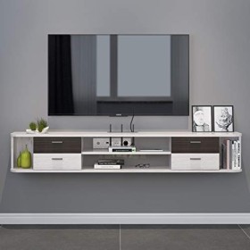 Étagère Meuble TV Mural Meuble Mural Multifonctionnel Console Audio/vidéo Plateau TV Suspendu Console TV Console multimédia f