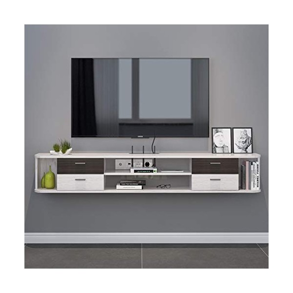 Étagère Meuble TV Mural Meuble Mural Multifonctionnel Console Audio/vidéo Plateau TV Suspendu Console TV Console multimédia f