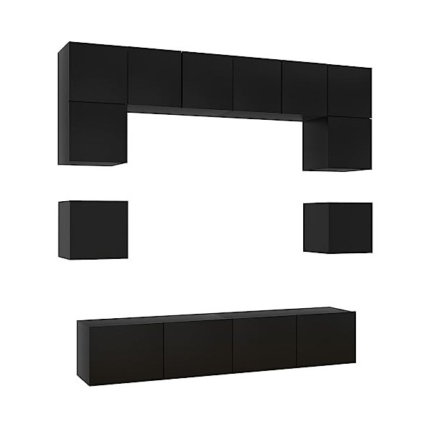 VEEKI Meuble TV, Meuble TV Suspendu, Meuble, Meuble TV avec Rangement，Meuble Industriel, Convient pour Salon ou Chambre, Ense