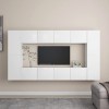 VEEKI Meuble TV, Meuble TV Suspendu, Meuble, Meuble TV avec Rangement，Meuble Industriel, Convient pour Salon ou Chambre, Ense