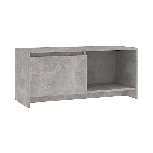 VEEKI Meuble TV, Meuble TV Suspendu, Meuble TV Blanc, Meuble TV Industriel, Meubles de Salon, Salon, Chambre, Cadre en Acier,