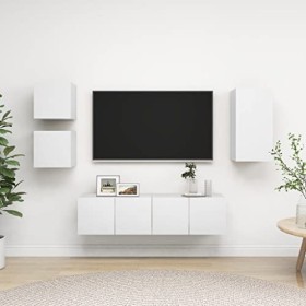 Home Hardware Businese Meuble TV 5 pièces en bois Blanc