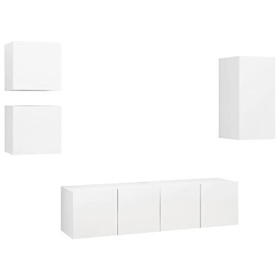 Home Hardware Businese Meuble TV 5 pièces en bois Blanc