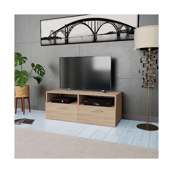 Meuble TV,Banc TV,Meuble TV Suspendu,Étagère TV Flottante, Support de Télévision Flottant Fixé au Mur Centre de Console Multi