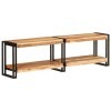 HEPBAK Meuble TV en bois dacacia massif 140 x 30 x 40 cm