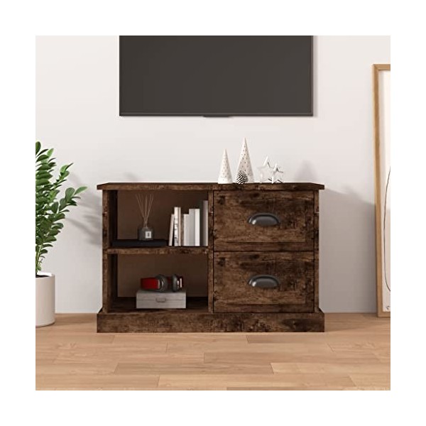 WREWING Meuble TV,Bas Table TV Support de Télévision en Bois pour Salon Chambre Salle à Manger,Support pour Téléviseur Jusqu’