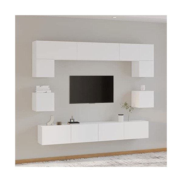 VEEKI Meuble TV, Meuble TV Suspendu, Meuble TV Industriel, Meuble TV Bois, Meuble Chambre, Convient pour Salon ou Chambre, En