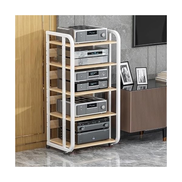 Support Audio Mobile À 5 Niveaux For Support Multimédia AV, Support For Lecteur CD, Stockage De Composants Stéréo, Avec Haute