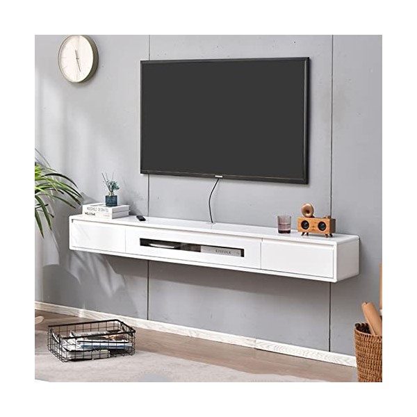 Meuble TV mural Meuble TV flottant - Étagère murale flottante pour téléviseur de 47,2 pouces, étagères de rangement murales p