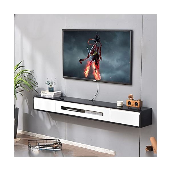 Meuble TV mural Meuble TV flottant - Étagère murale flottante pour téléviseur de 47,2 pouces, étagères de rangement murales p