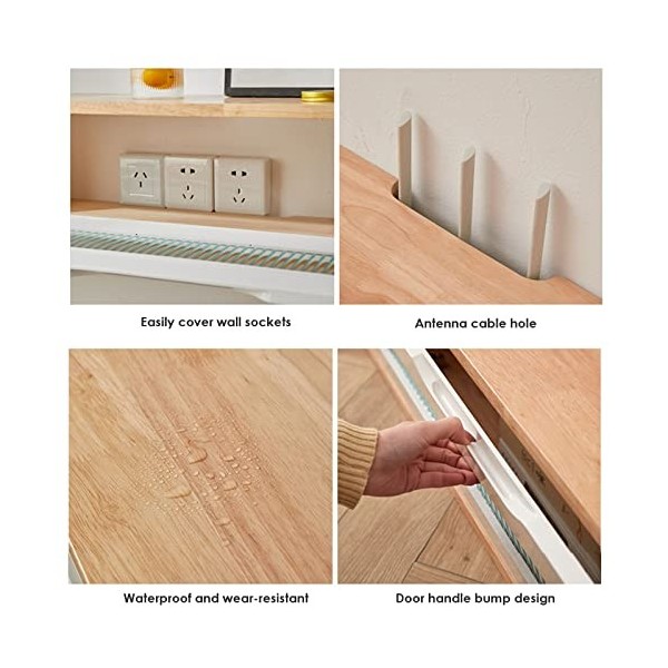 StrOux Meuble TV Flottant Meuble TV Mural Console multimédia Murale, Meuble TV Flottant avec 2 tiroirs, étagère de Rangement 