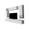 Etotti Meuble mural pour salon, armoire, mur multimédia, meuble TV, meuble suspendu avec niche, meuble TV bas, sans poignées,