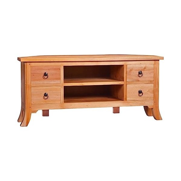 TEKEET Home Hardware Businese Meuble TV en bois dacajou massif 100 x 40 x 45 cm