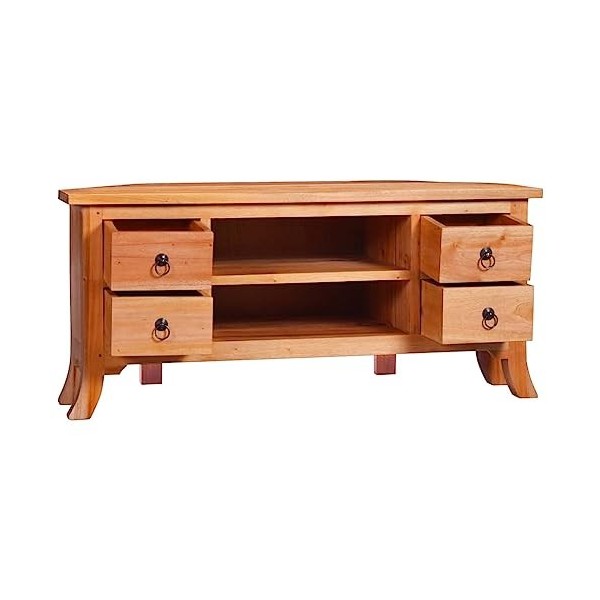 TEKEET Home Hardware Businese Meuble TV en bois dacajou massif 100 x 40 x 45 cm