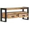 CUTSKY Meuble TV en bois de manguier massif 100 x 30 x 45 cm
